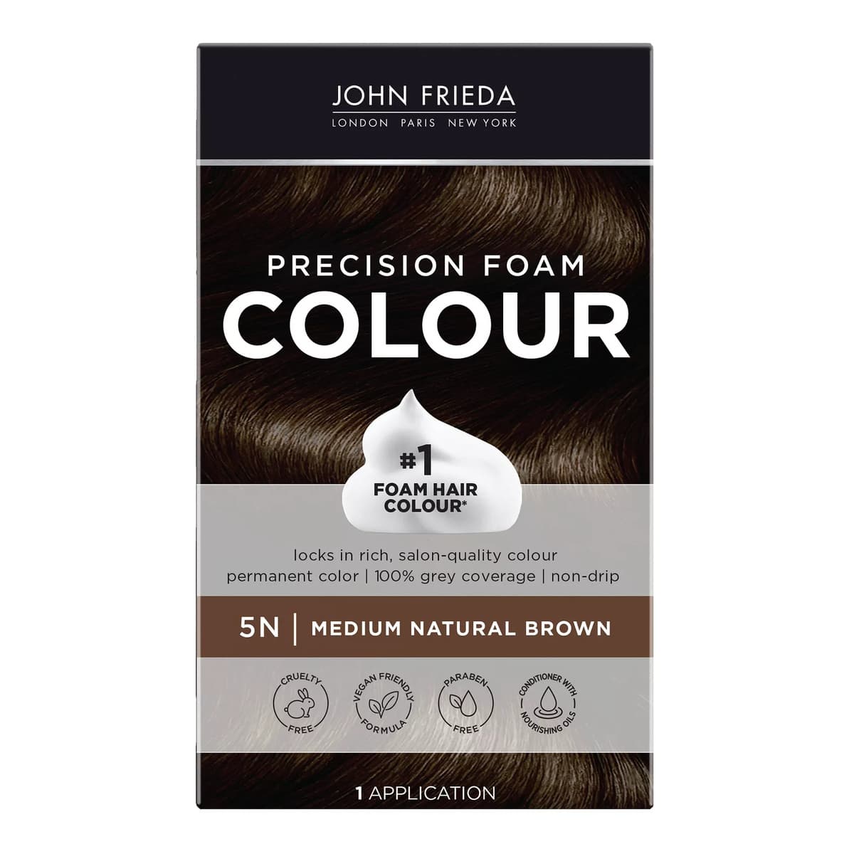 Brilliant Brunette Precision Foam Color, Hair Color Foam, 5N Medium Natural Brown