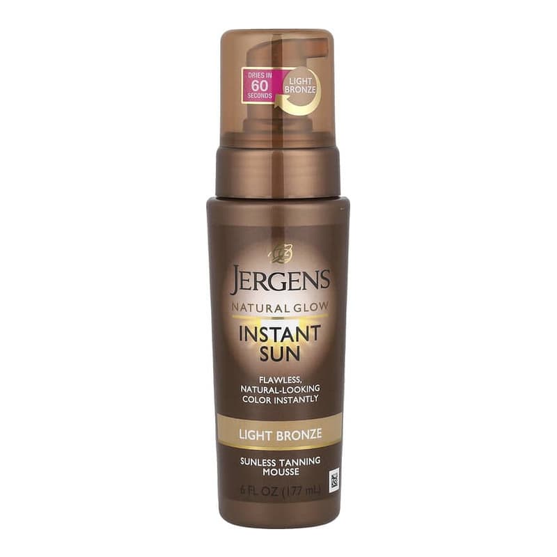 Natural Glow, Instant Sun, Sunless Tanning Mousse, Light Bronze