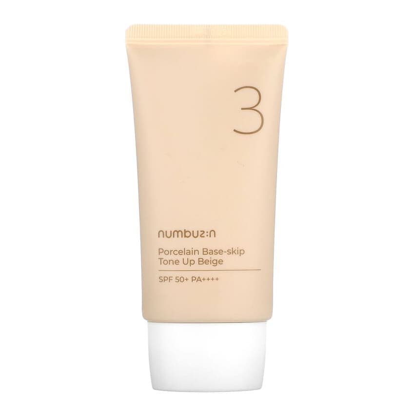 No.3 Porcelain Base-Skip, Tone Up Beige, SPF 50+ PA++++
