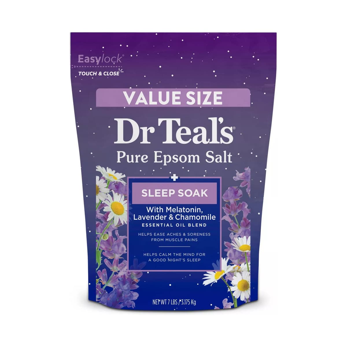 Epsom Salt Magnesium Soak - Sleep Blend with Melatonin, Lavender & Chamomile
