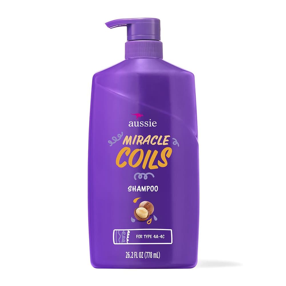 Miracle Coils Shampoo with Macadamia Nut Oil mandarin, jasmine, coconut, Pump Bottle