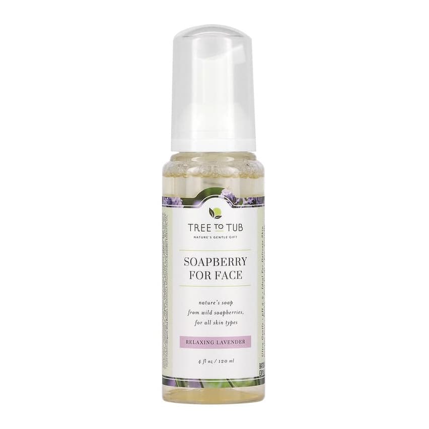 Soapberry Gentle Foaming Face Wash Cleanser, Moisturizing, pH Balanced for Dry, Sensitive Skin, Lavender