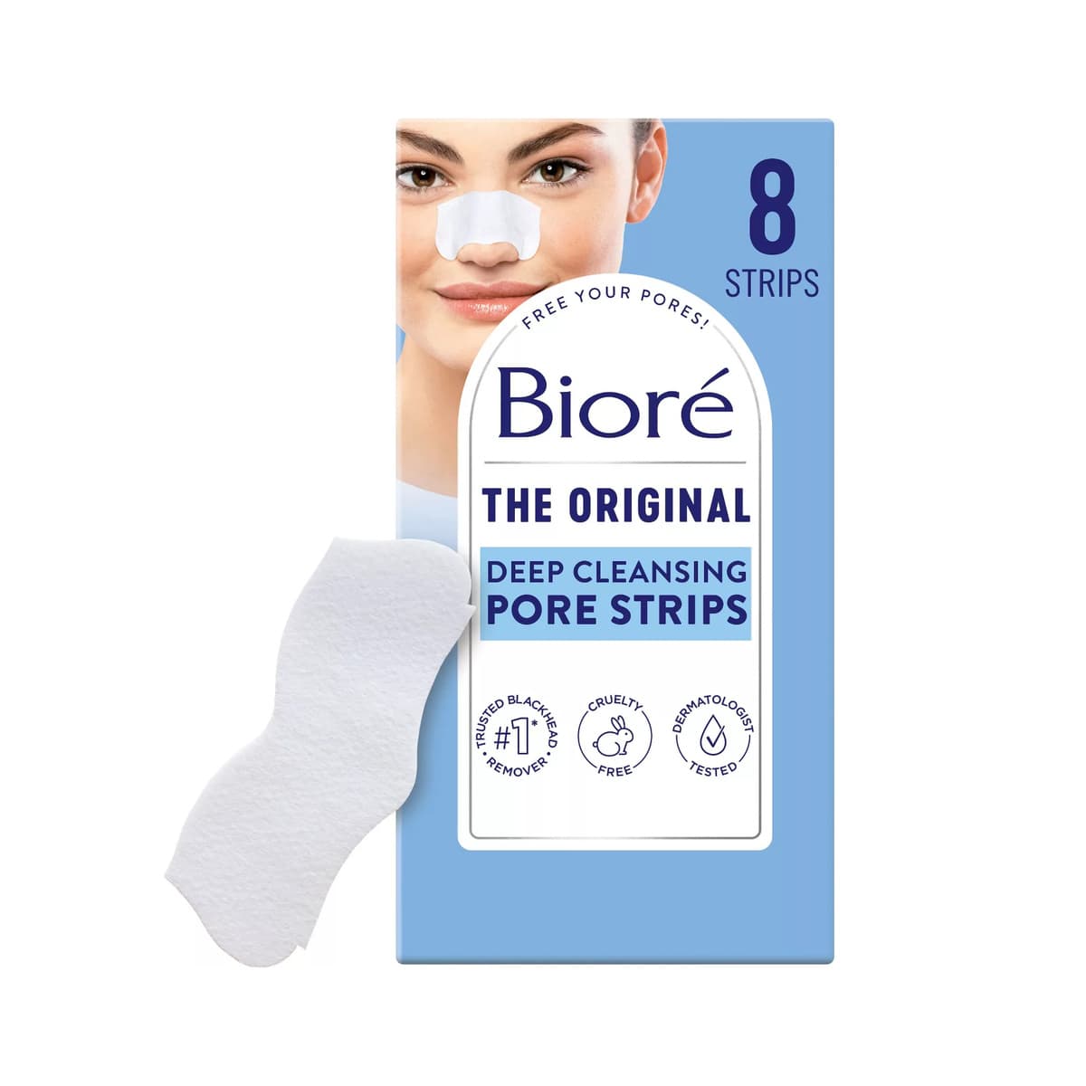 Deep Cleansing Pore Strips, Original, Blackhead Remover Strips, Oil Free, Pore Unclogging