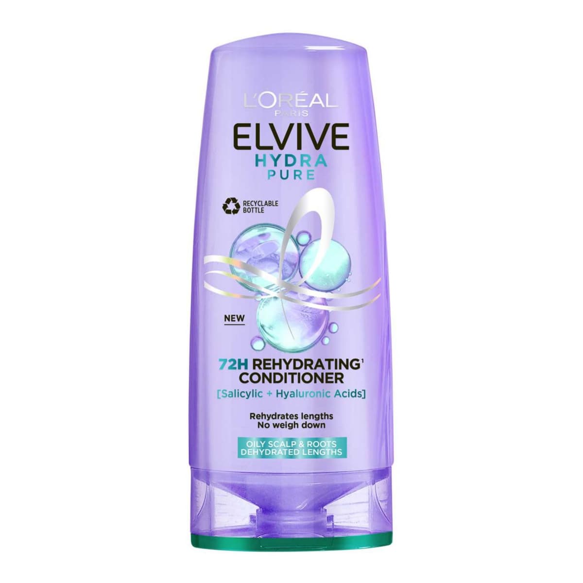 L’Oréal Paris Elvive Hydra Pure 72h Rehydrating Conditioner for Oily Scalp & Dehydrated Lengths