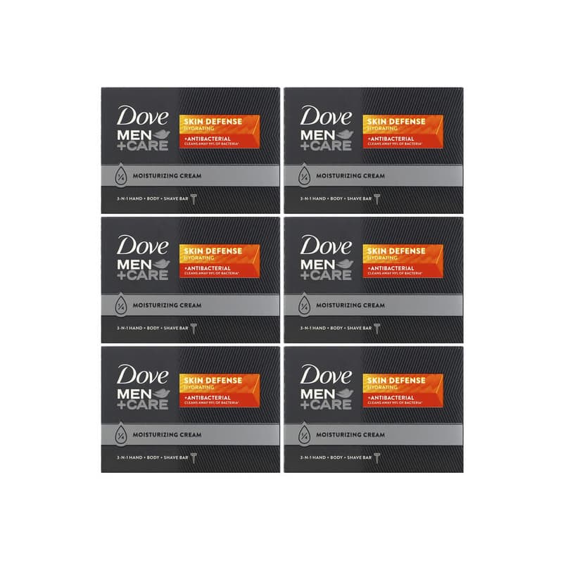 Men+Care, Skin Defense, 3-In-1 Hand + Body + Shave Bar
