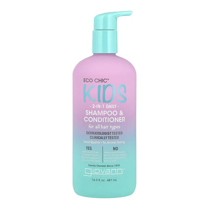 Eco Chic® Kids, 2-In-1 Daily Shampoo & Conditioner, For All Hair Types