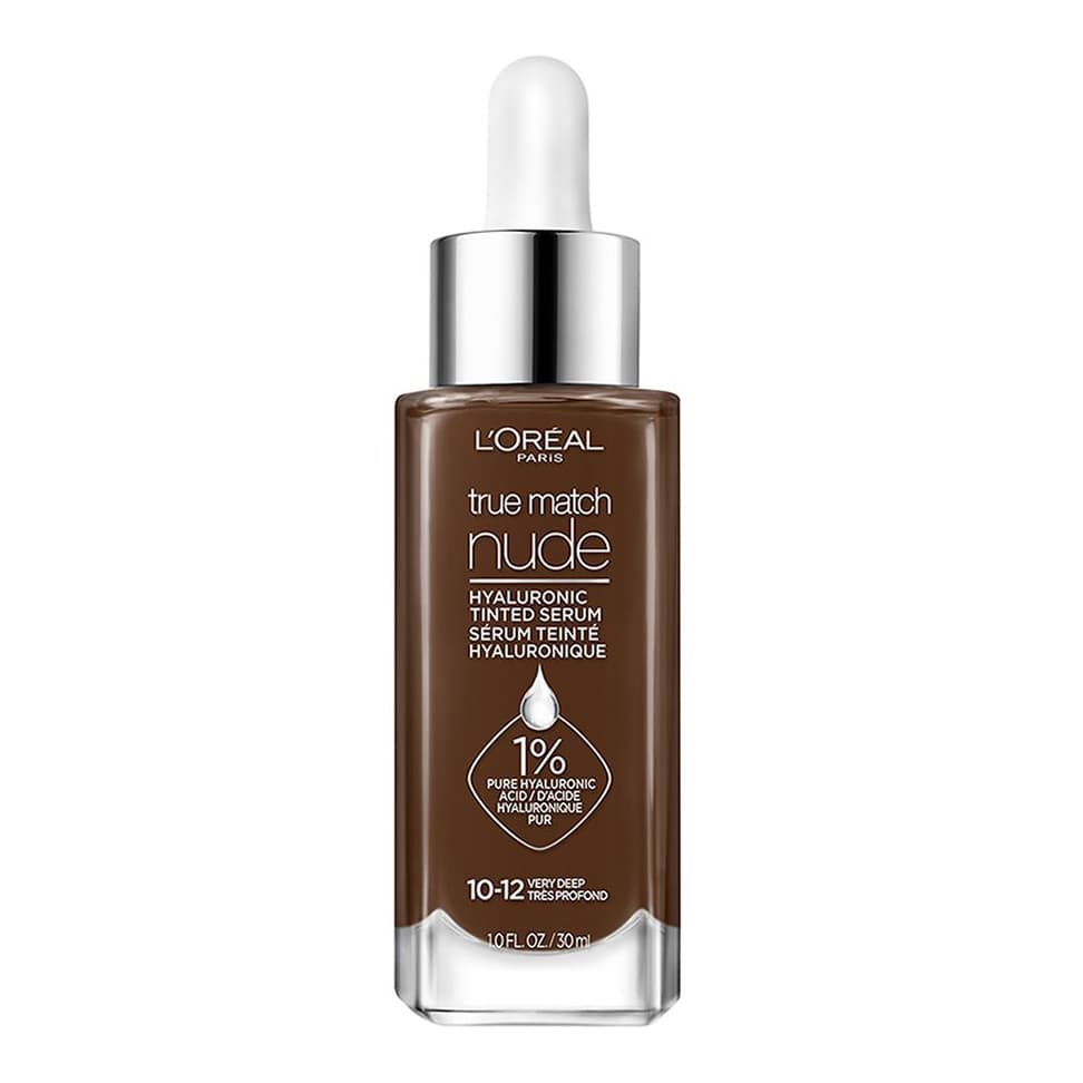 Hyaluronic Tinted Serum Makeup Skincare Hybrid, Very Deep 10-12