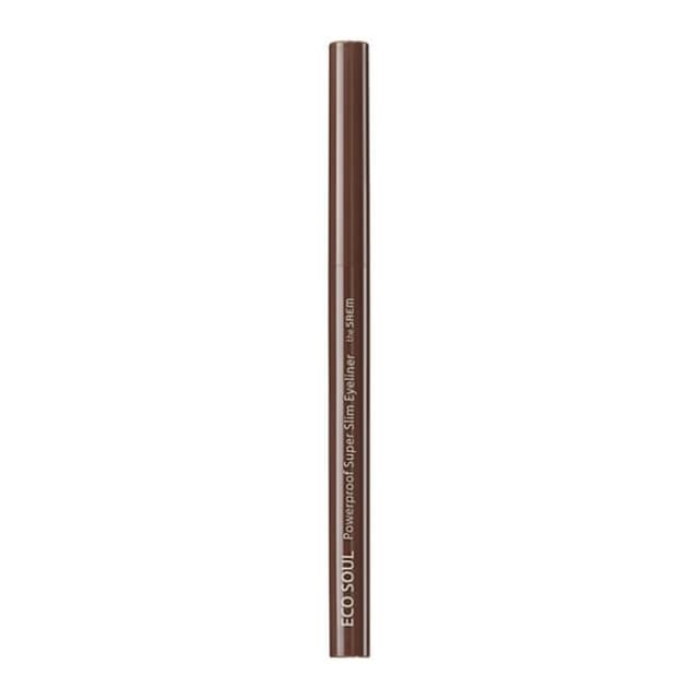 Eco Soul Powerproof Super Slim Eyeliner, #BR01 Thrill Brown