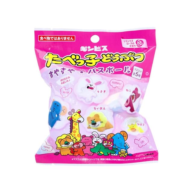 Tabekko Animal Suyasuya Rose Bath Ball