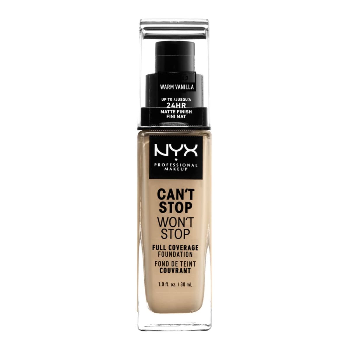 Can't Stop Won't Stop Full Coverage Foundation, Warm Vanilla