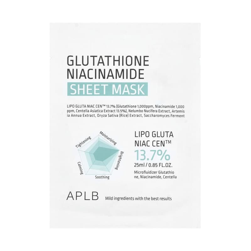 Glutathione Niacinamide, Beauty Sheet Mask