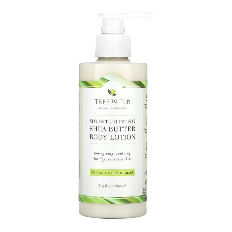 Moisturizing Shea Butter Body Lotion, Coconut & Lemongrass