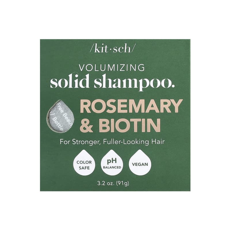 Volumizing Solid Shampoo Bar, Rosemary & Biotin, Lavender & Vanilla