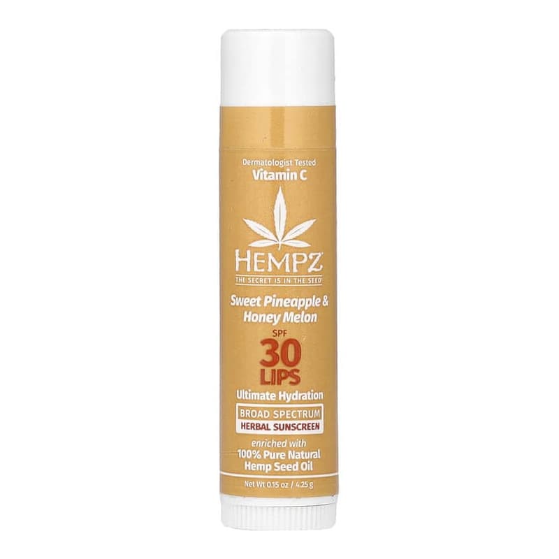 Herbal Lip Sunscreen, SPF 30, Sweet Pineapple & Honey Melon
