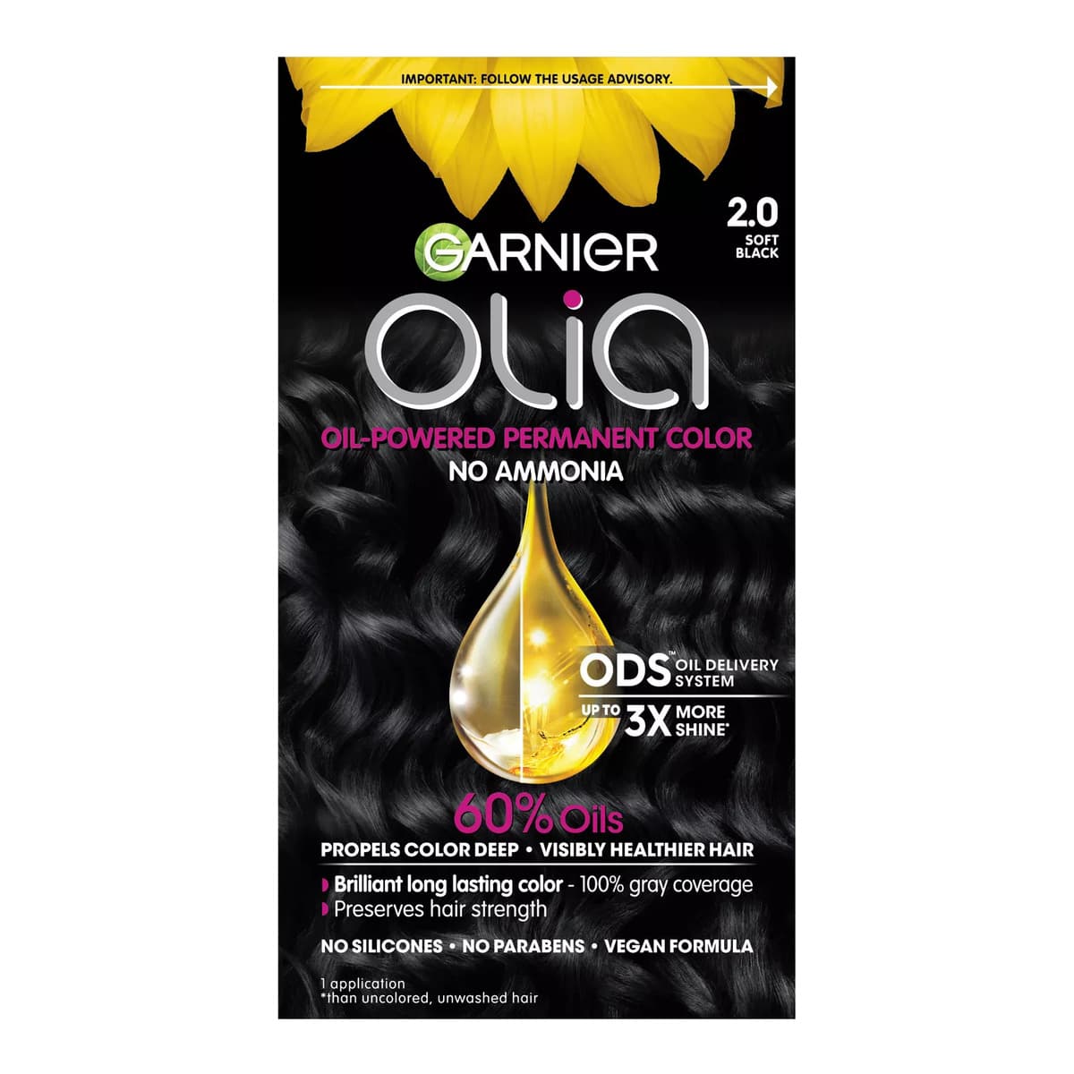 Olia Brilliant Color, #2.0 Soft Black
