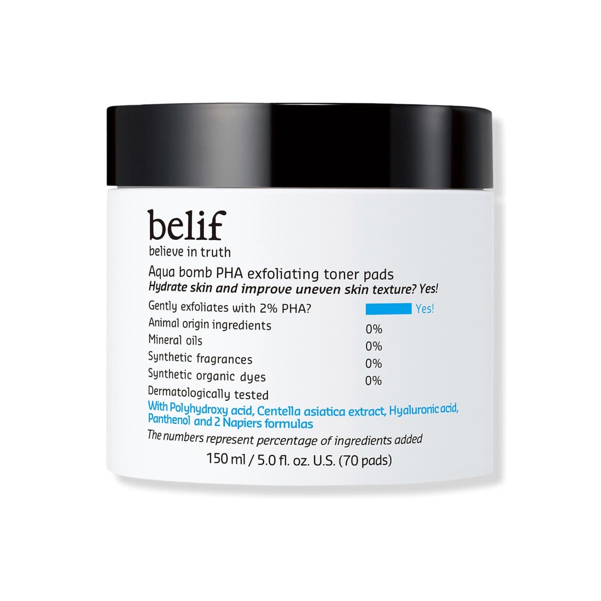 Aqua Bomb PHA Exfoliating Toner Pads