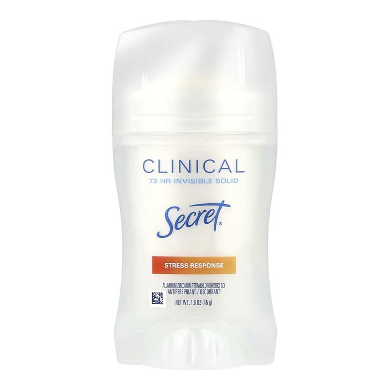 Clinical, 72 Hr Invisible Solid, Antiperspirant/Deodorant, Stress Response