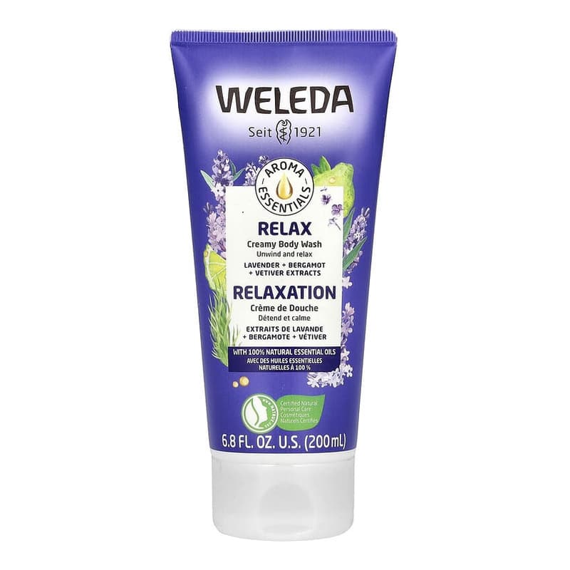 Creamy Body Wash, Relax, Lavender + Bergamot + Vetiver Extracts