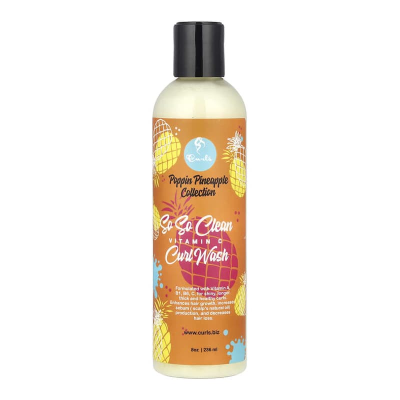 Poppin Pineapple Collection, So So Clean, Curl Wash with Vitamin C
