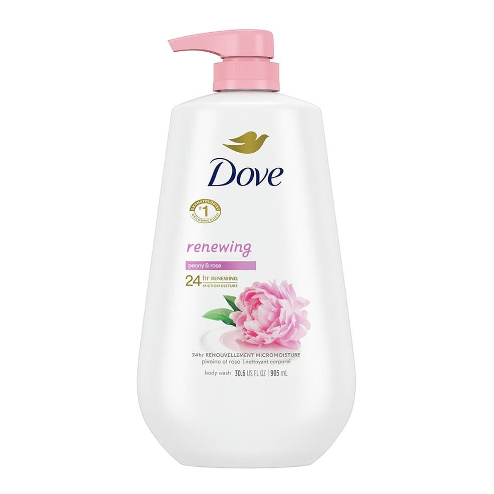 Body Wash with Pump, Renewing Peony and Rose Oil