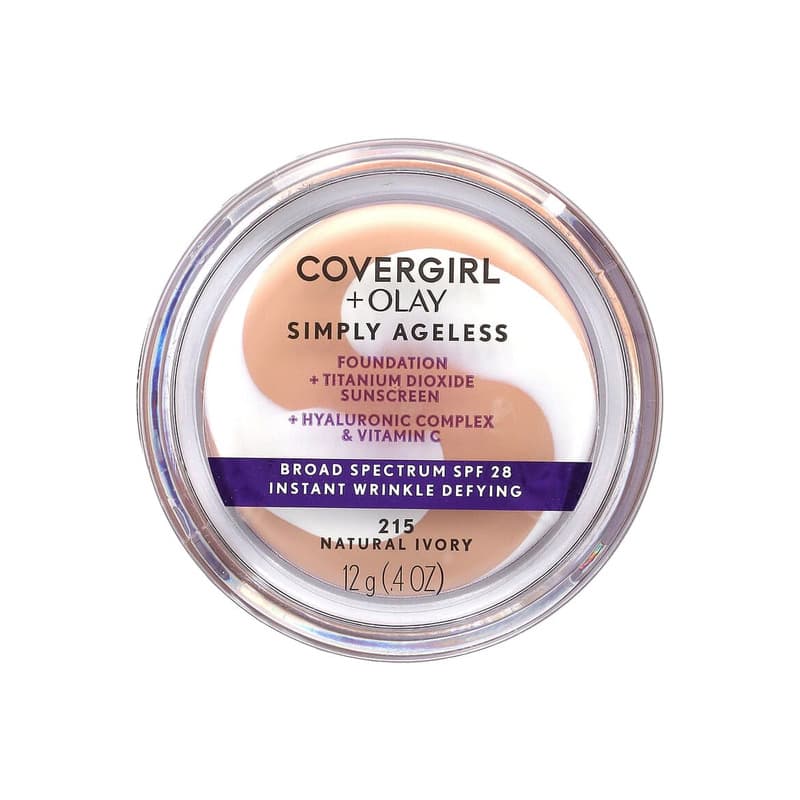 Olay Simply Ageless, Foundation, SPF 28, #215 Natural Ivory