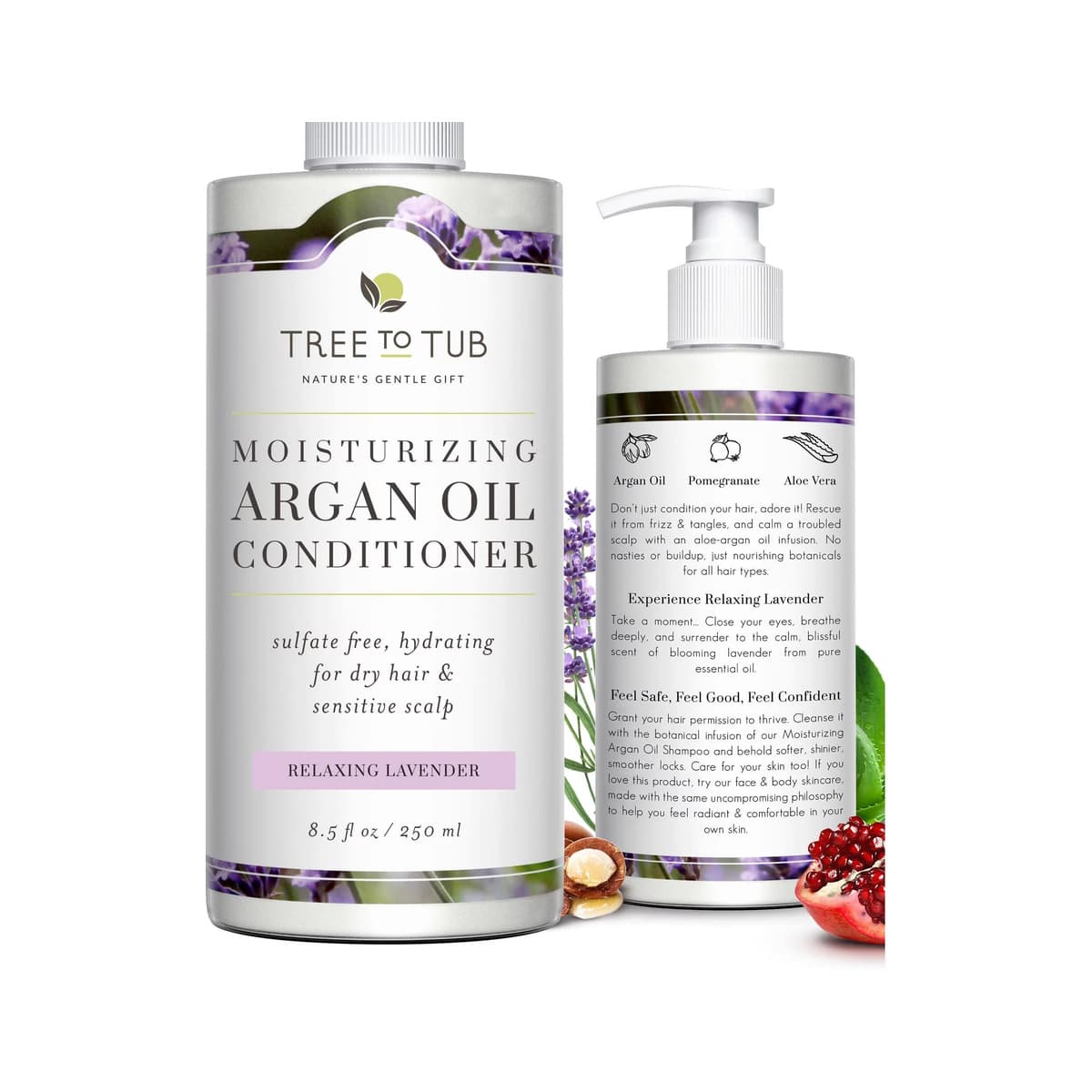 Moisturizing Conditioner for Dry Hair & Dry Scalp - Hydrating Sulfate Free Argan Oil Conditioner & Vegan Hair Moisturizer for Women & Men