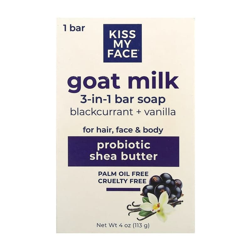 Goat Milk 3-in-1 Bar Soap, Blackcurrant + Vanilla