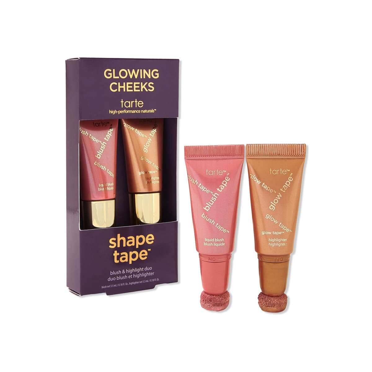 Glowing Cheeks Blush & Highlight Duo, Berry & Bronze Glow