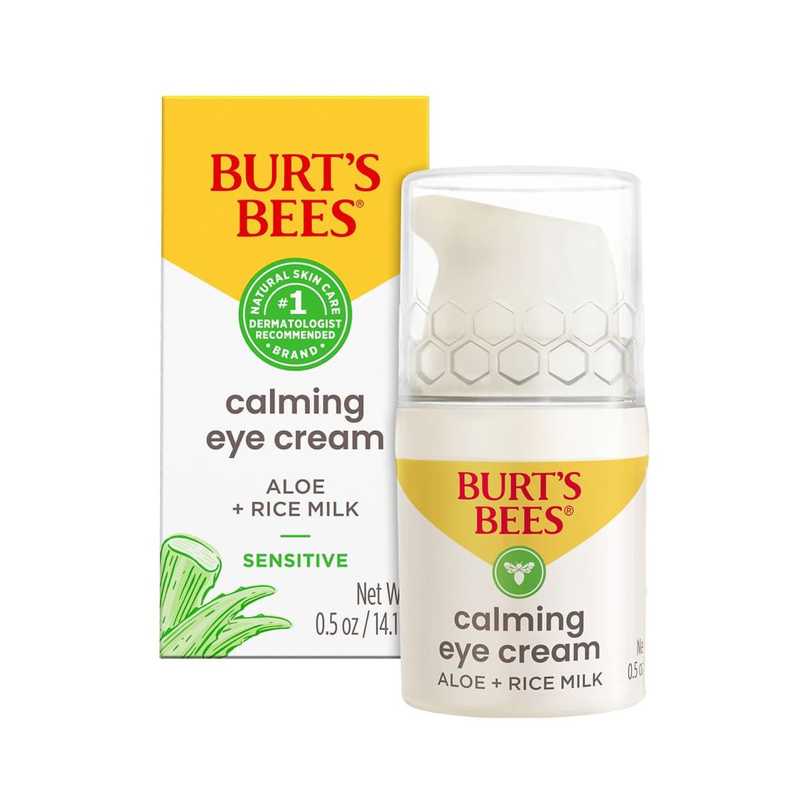 Calming Eye Cream with Aloe and Rice Milk for Sensitive Skin