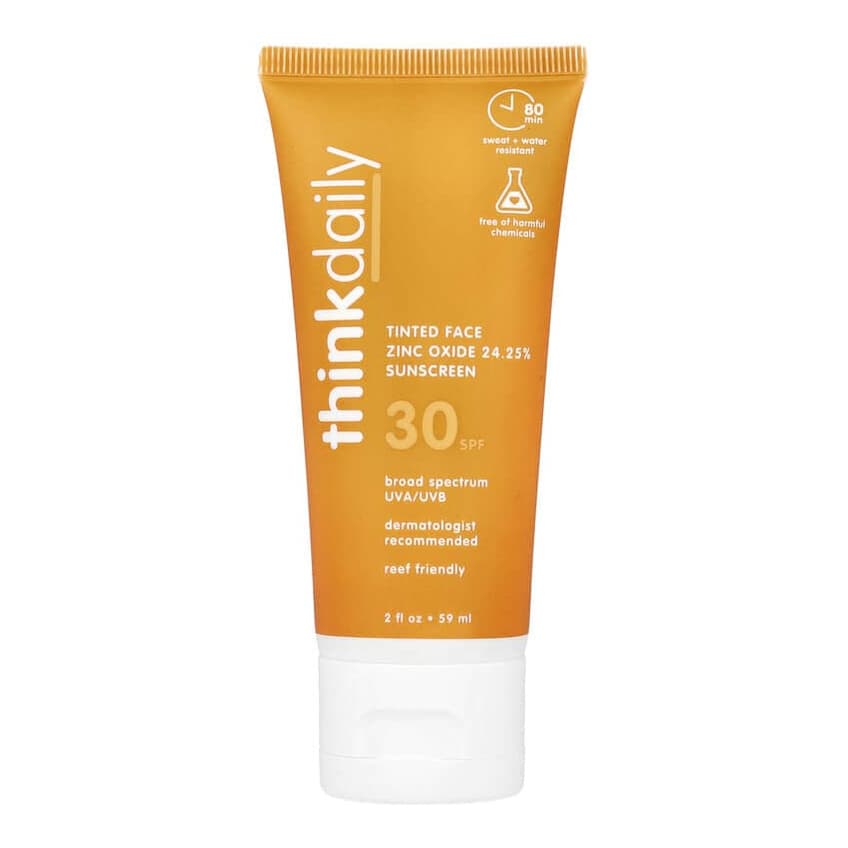 Thinkdaily, Tinted Face Zinc Oxide Sunscreen, SPF 30
