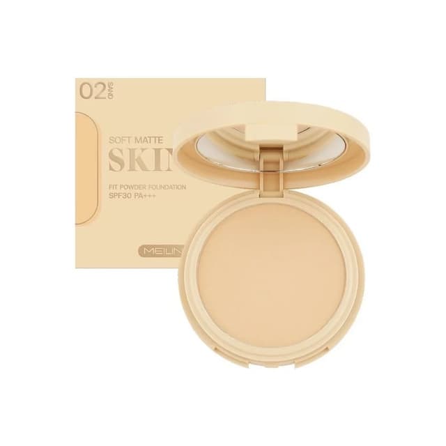 Soft Matte Skin Fit Powder Foundation SPF 30 PA+++, #02 Sand