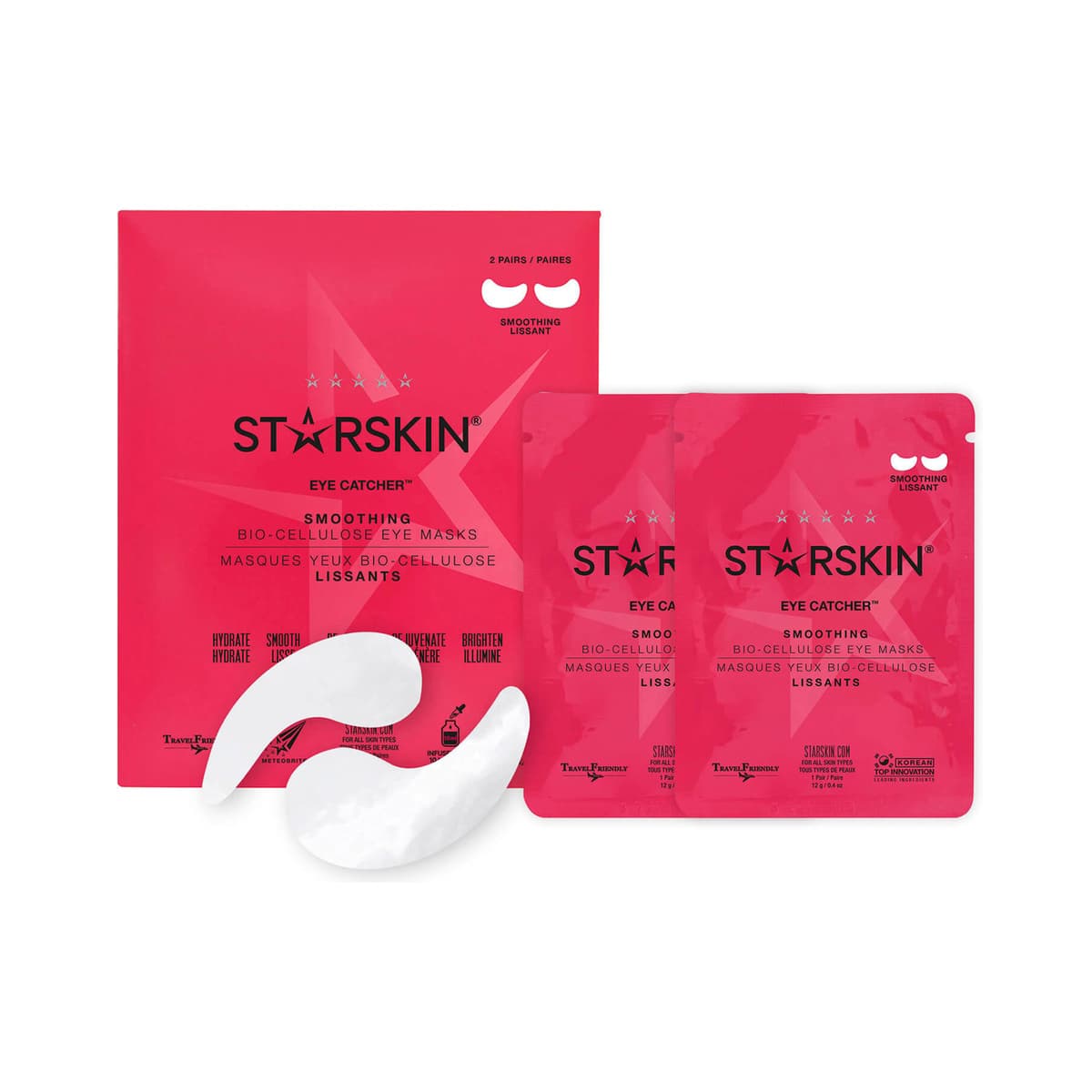 Eye Catcher Smoothing Coconut Bio-Cellulose Second Skin Eye Masks