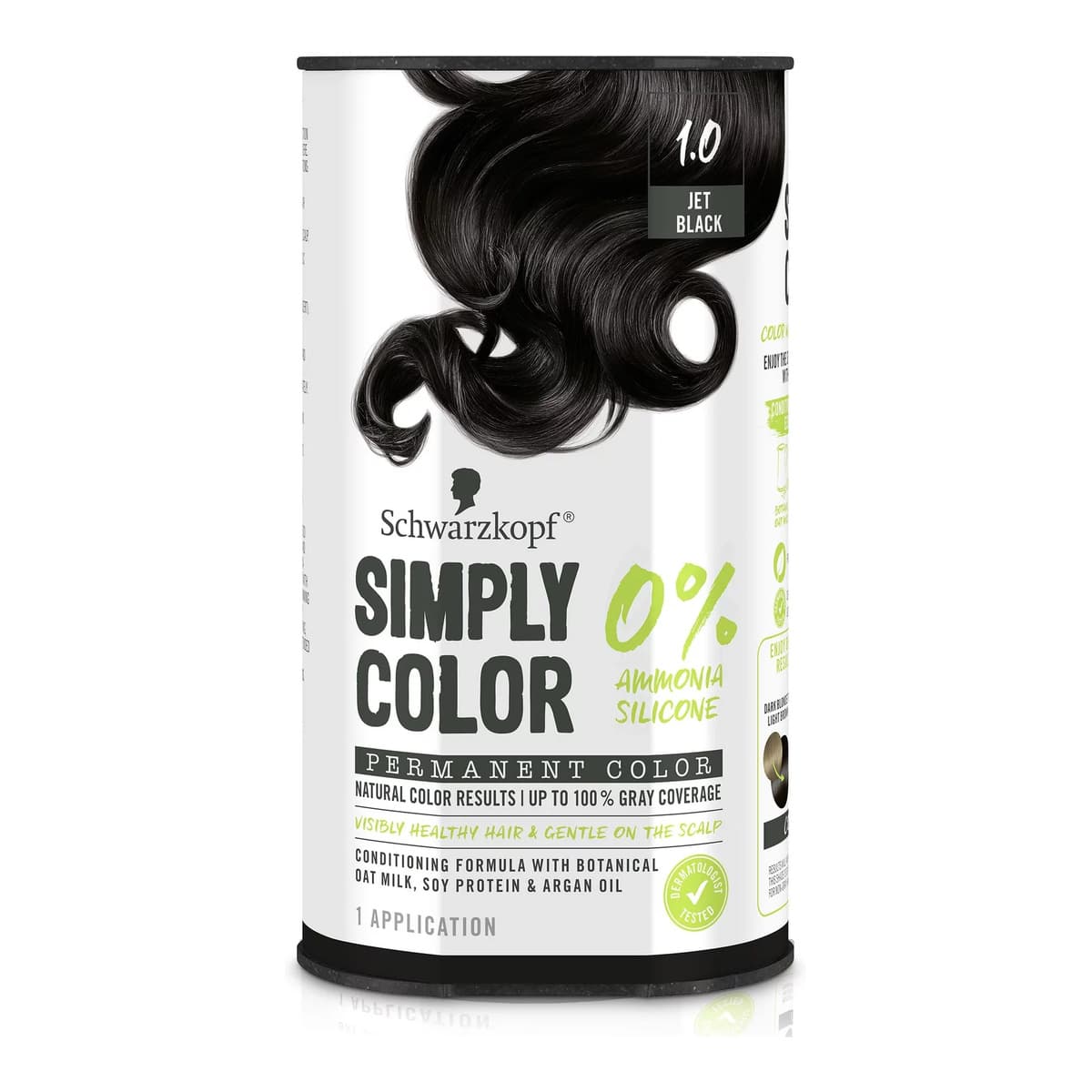Simply Color Permanent Hair Color - 1.0 Jet Black