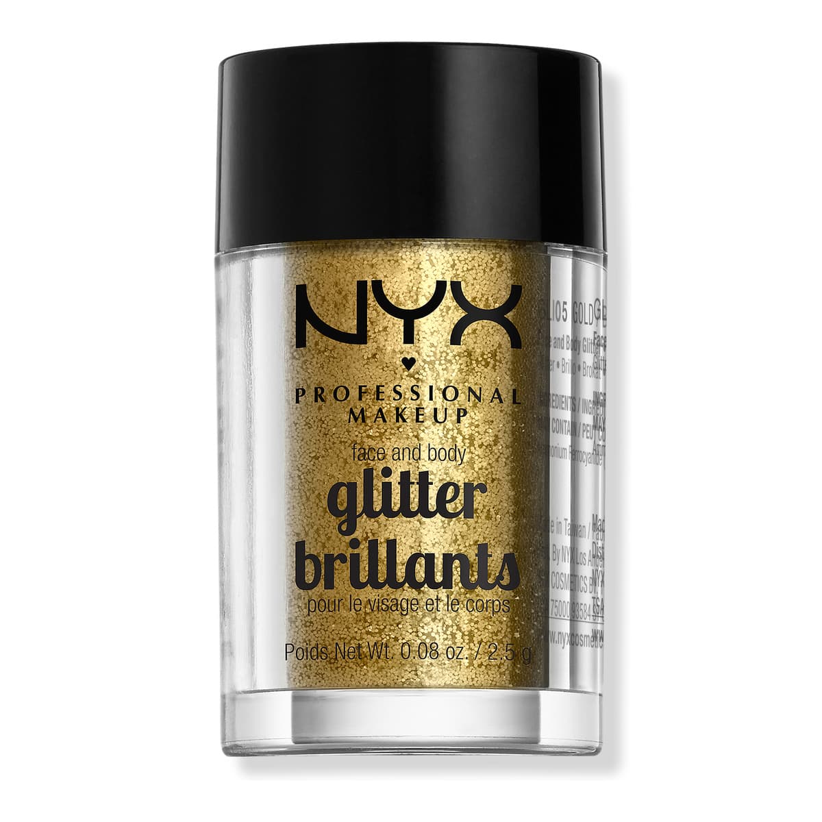 Vegan Loose Face and Body Glitter, Gold