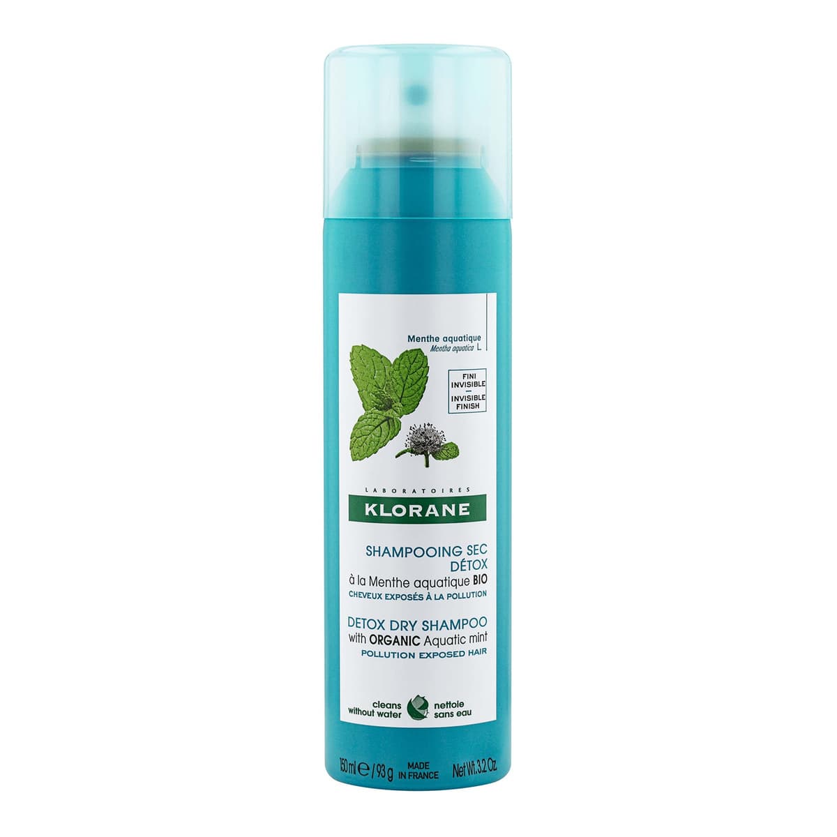 Detox Dry Shampoo with Organic Aquatic Mint for Pollution-Exposed Hair