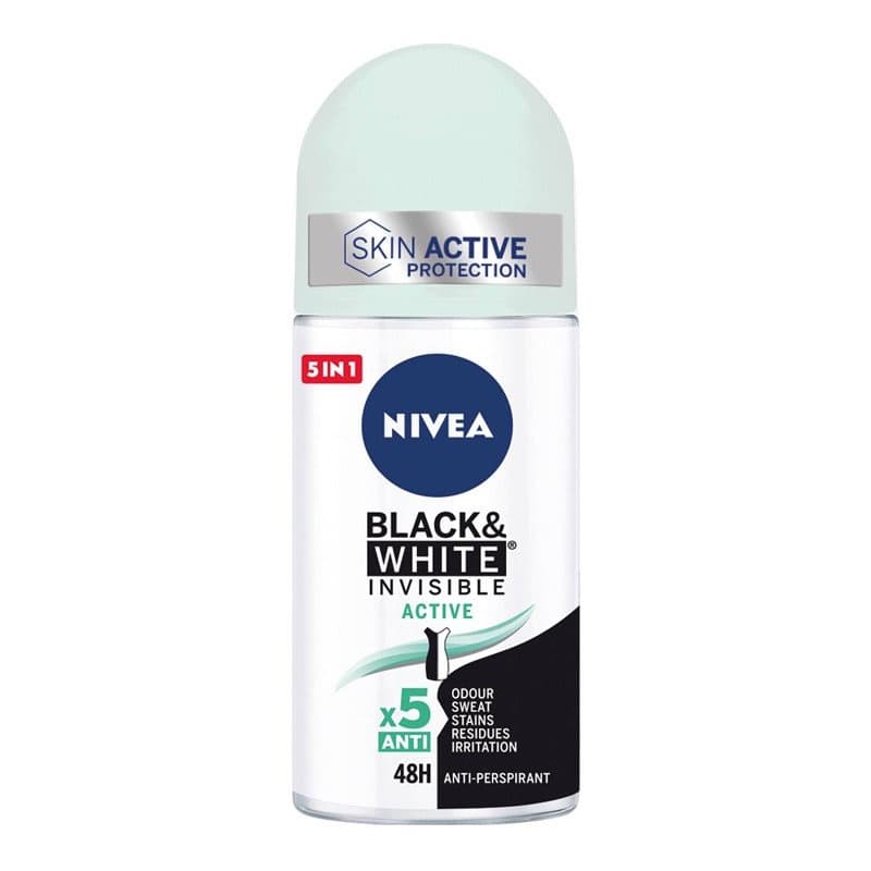 Black & White Invisible Active Roll-On