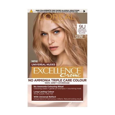 L’Oréal Paris Excellence Crème Universal Nudes Ammonia Free Permanent Hair Dye, 9U Universal Very Light Blonde
