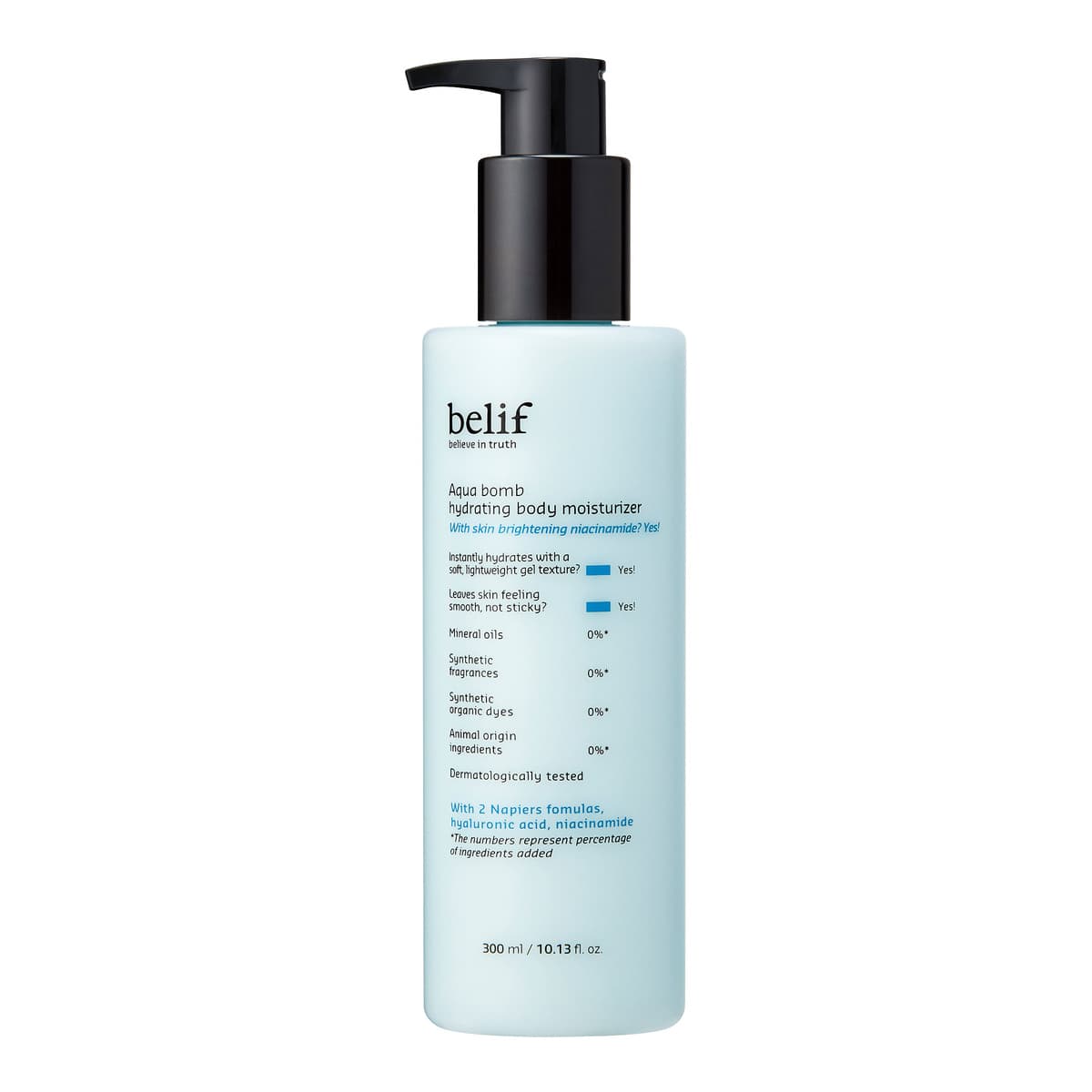 Aqua Bomb Hydrating Body Moisturizer with Niacinamide and Hyaluronic Acid