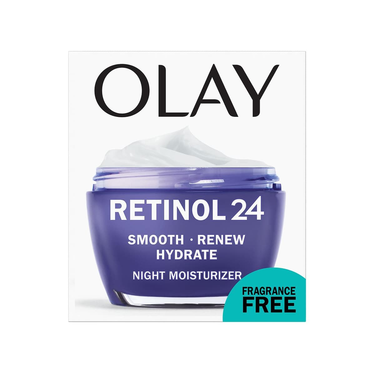 Retinol 24 Face Moisturizer, Anti-Aging Night Face Cream Fragrance-Free
