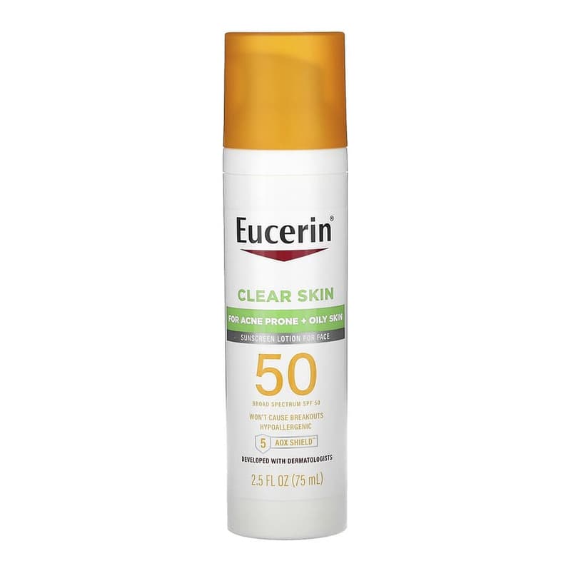 Clear Skin, Lightweight Sunscreen Lotion for Face, SPF 50