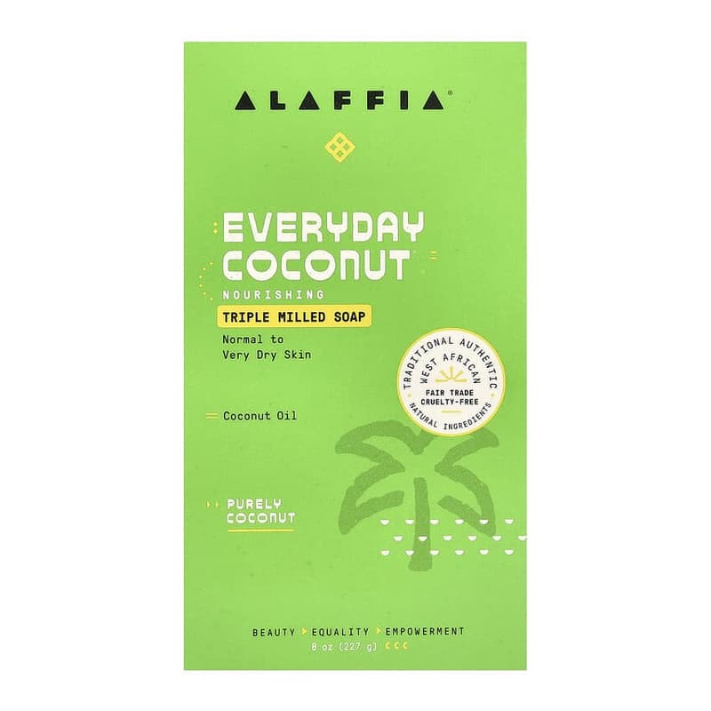 Everyday Coconut, Triple Milled Soap Bar, Purely Coconut