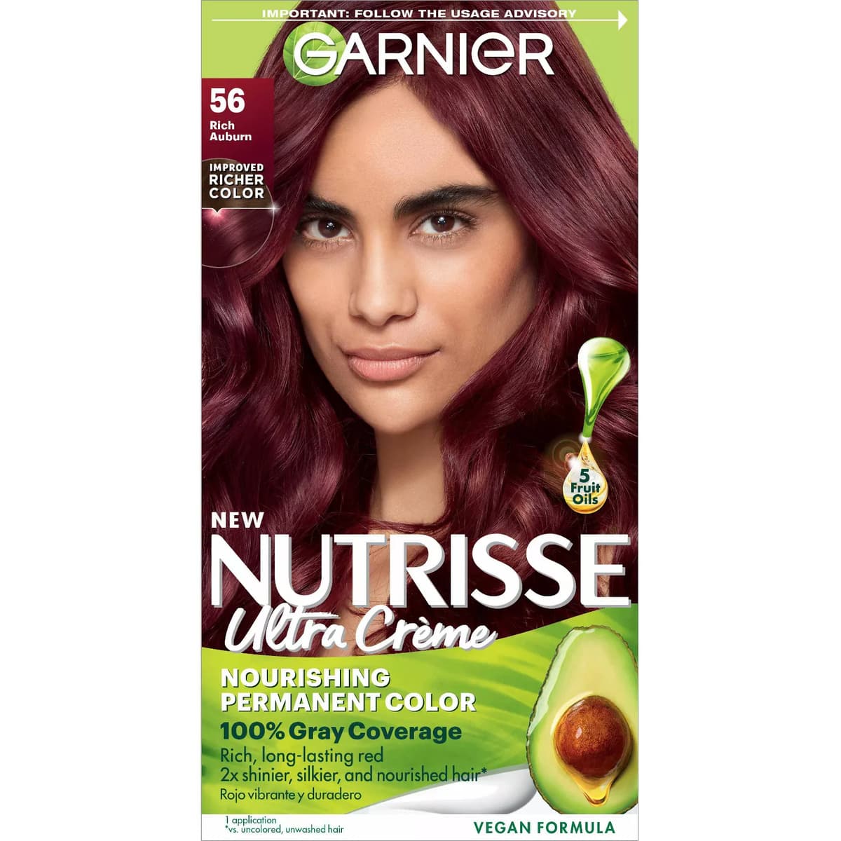 Nutrisse Nourishing Permanent Hair Color Creme, #56 Medium Reddish Brown