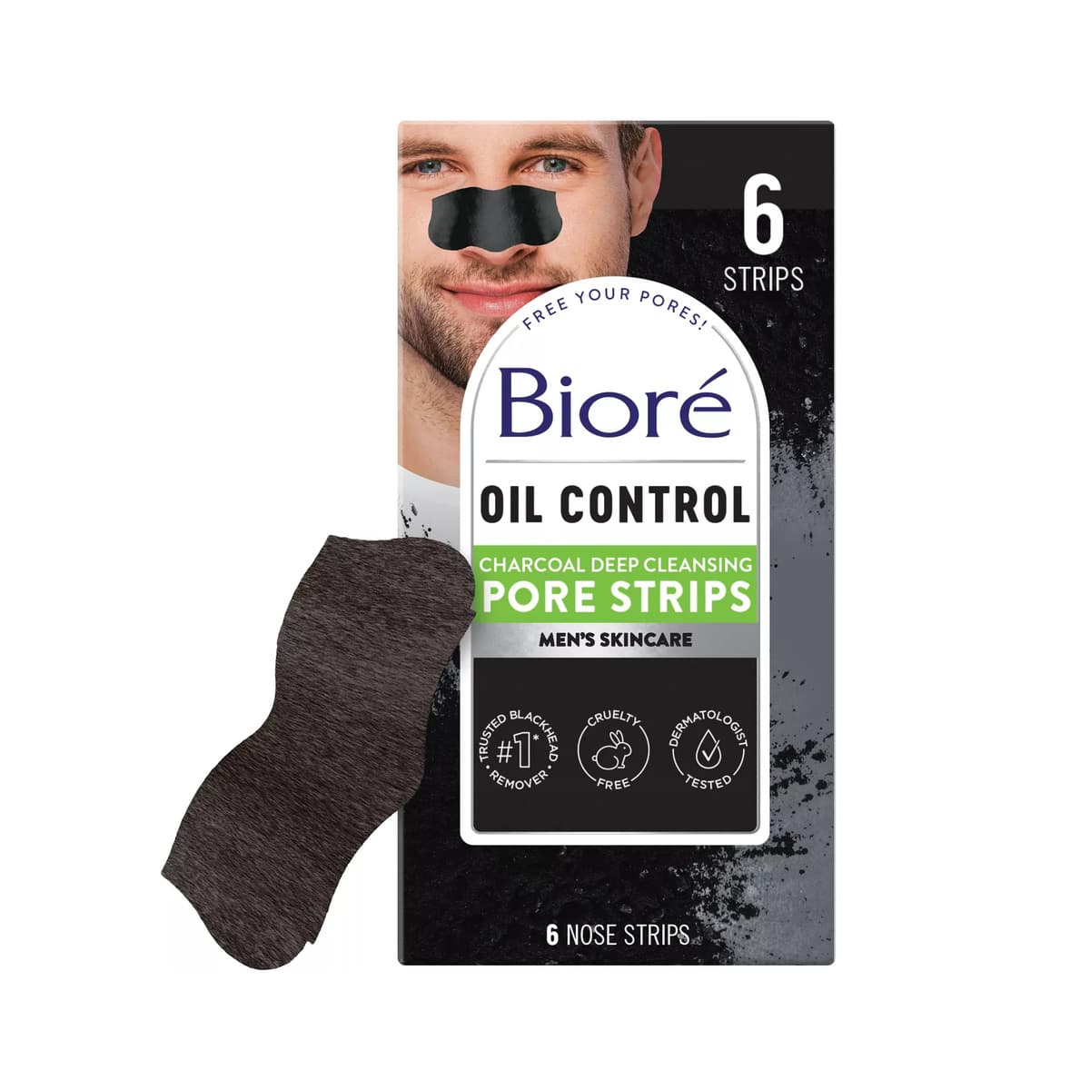 Men'S Charcoal Deep Cleansing Pore Strips, Charcoal Blackhead Remover Pore Strips, Nose Strips