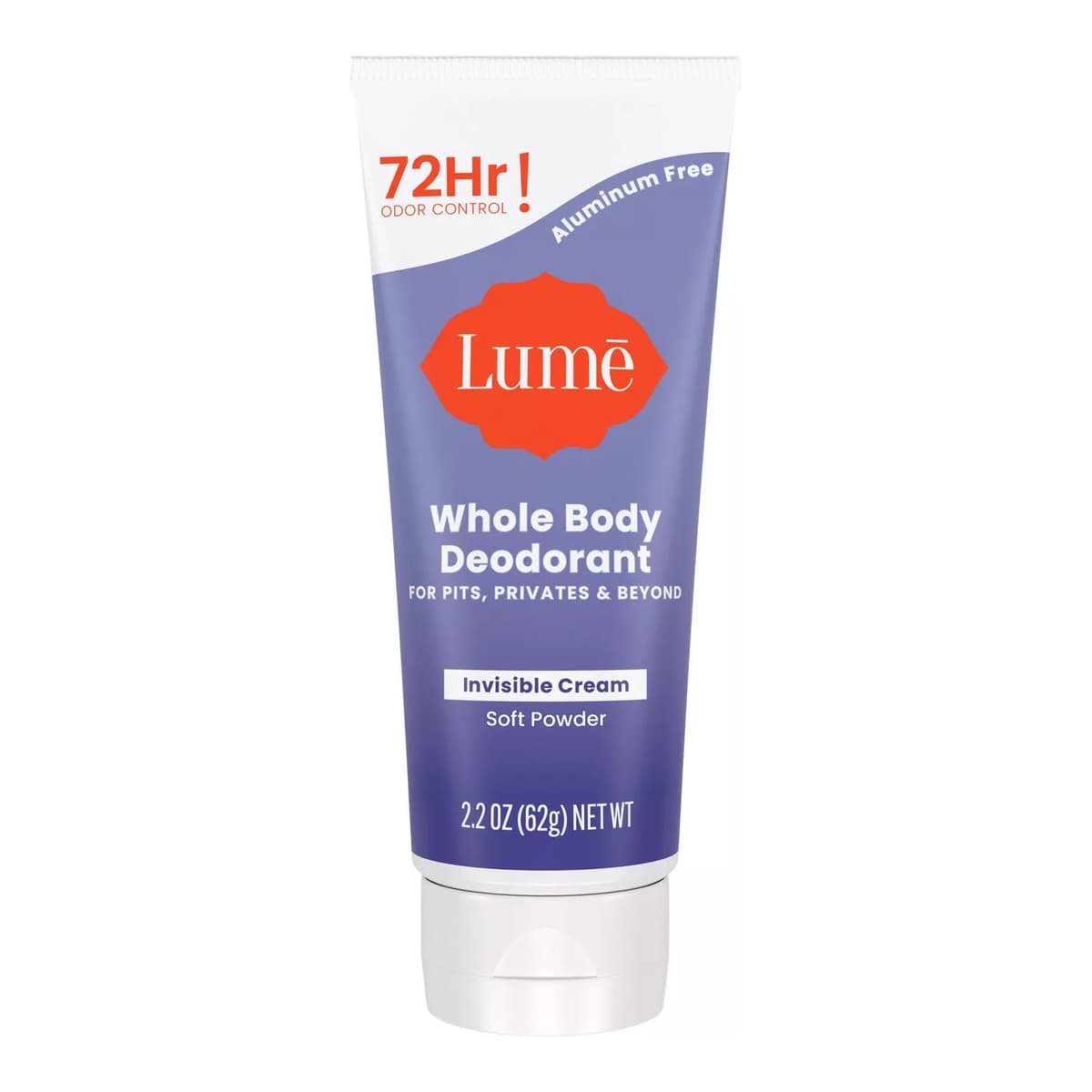 Whole Body Women's Deodorant - Invisible Cream Tube - Aluminum Free - Soft Powder Scent
