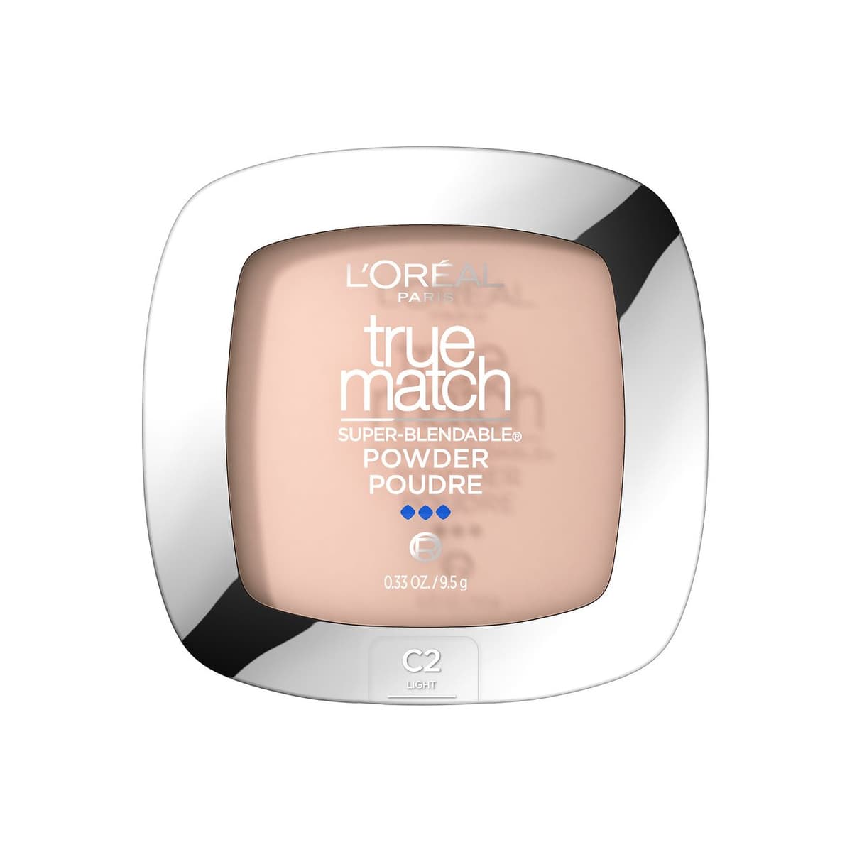 Super Blendable Oil Free Makeup Powder, Natural Finish Oil Free, C2 Light