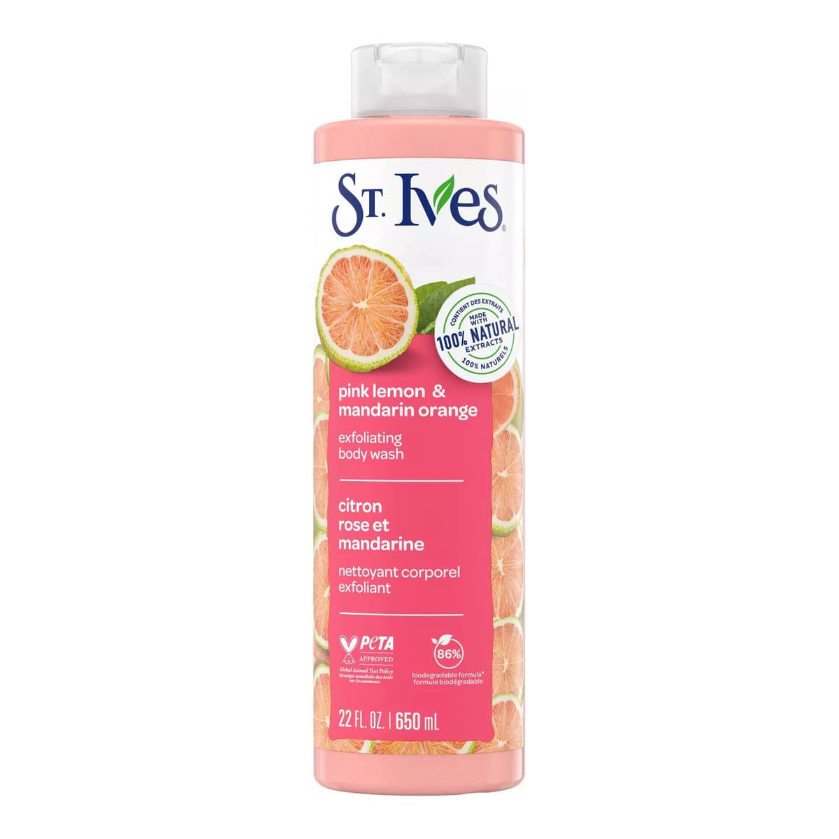 Pink Lemon & Mandarin Orange Plant-Based Natural Body Wash Soap