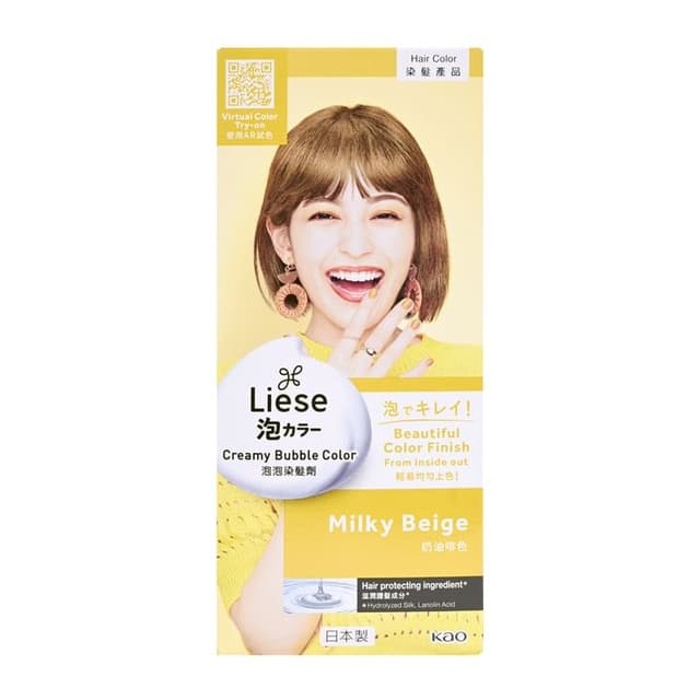 Liese Creamy Bubble Hair Color, Milky Beige