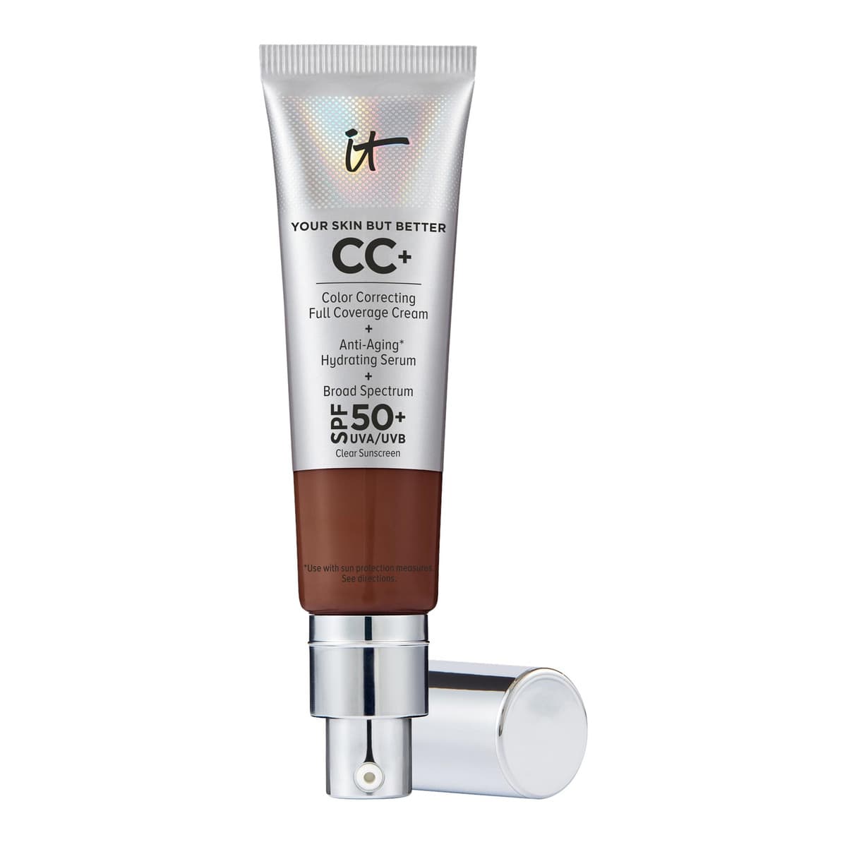 CC+ Cream Full Coverage Color Correcting Foundation with SPF 50+, Deep Bronze