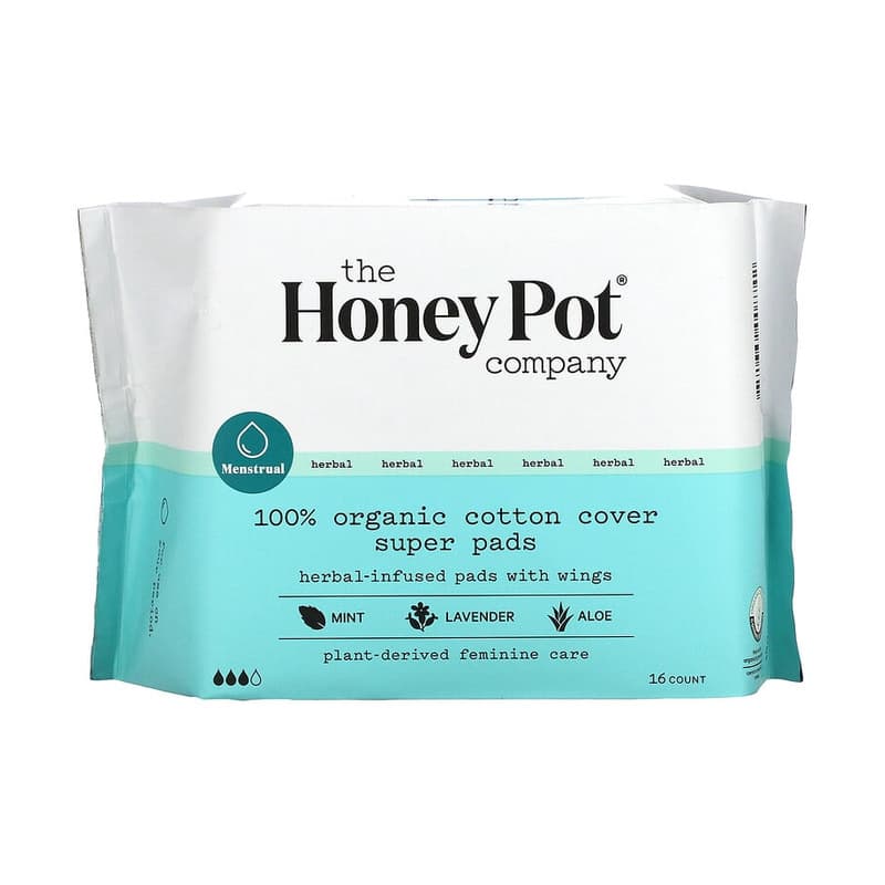 Organic Super Herbal-Infused Pads with Wings