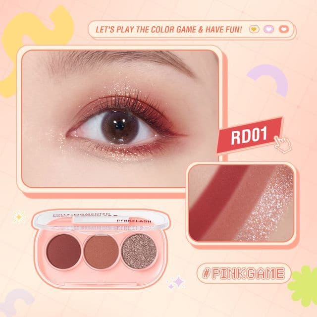 3 Pan Eyeshadow, #RD01